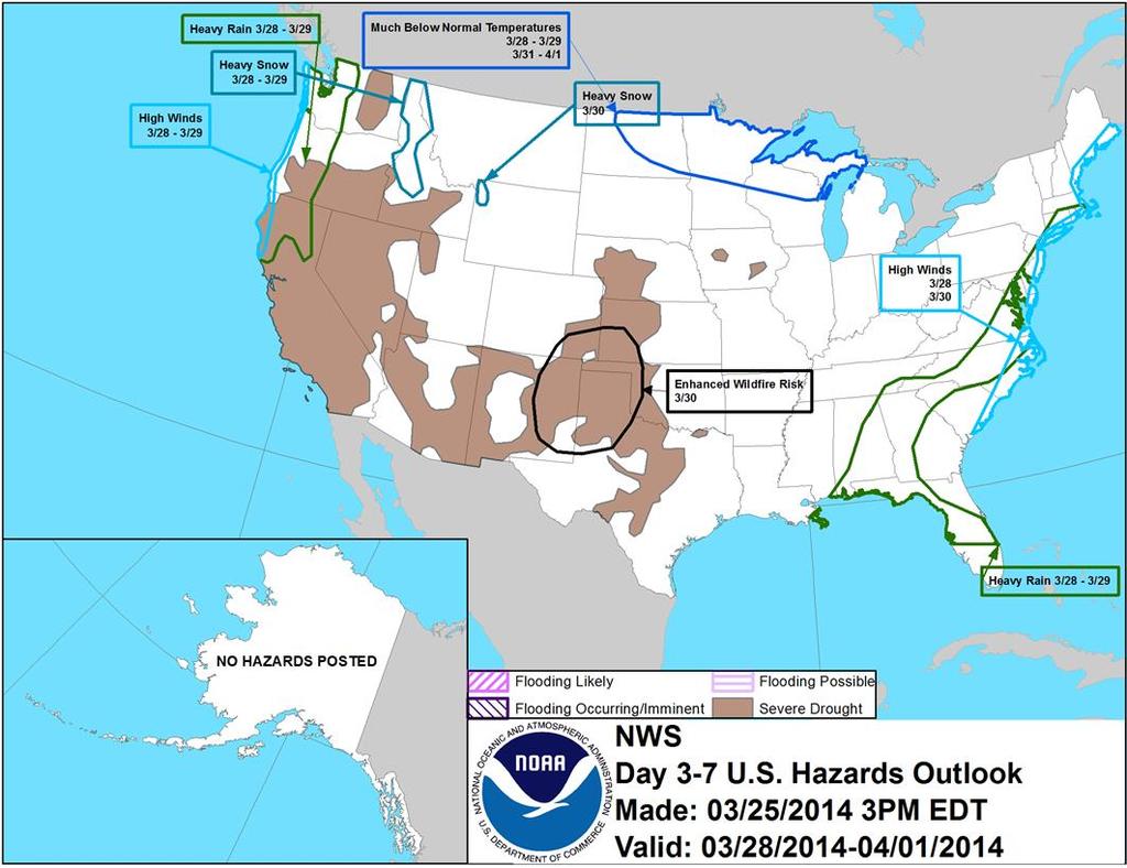 Hazard Outlook: March 28 Apr 1 http://www.cpc.ncep.