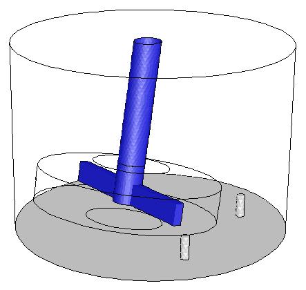 model for the agitation by gas bubbling [1,2]. Stirring Modeling The mechanical stirring modeling was performed using the numerical technique called Sliding Mesh, available in FLUENT [3].