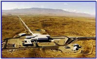 The 4 kilometer long, L shaped, LIGO gravitational wave detector in Hanford, Washington [Photo used by permission of the LIGO Project, California Institute of Technology] The observational tests of
