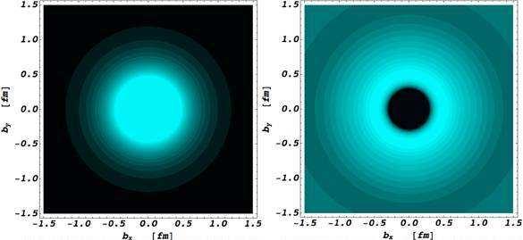 Charge density inside a nucleon Proton Neutron G.