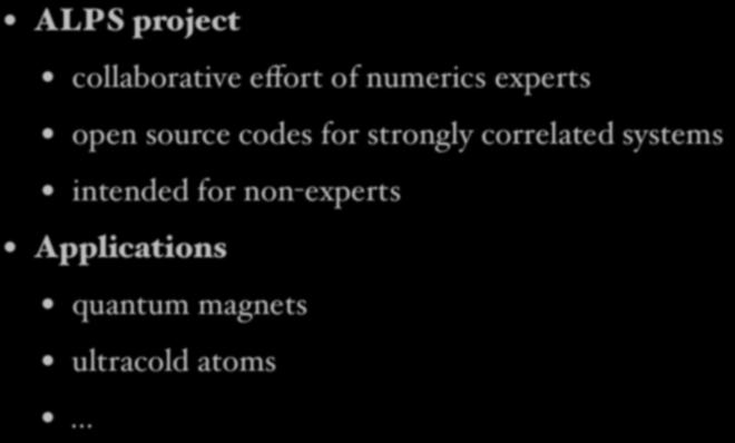 Conclusions ALPS project collaborative