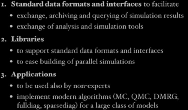 Three tiers of ALPS Algorithms and Libraries for Physics Simulations 1.