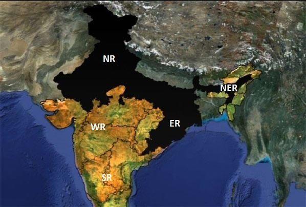 Blackout in the Indian Power Grid on 30 th and 31 st July, 2012 Figure: Areas