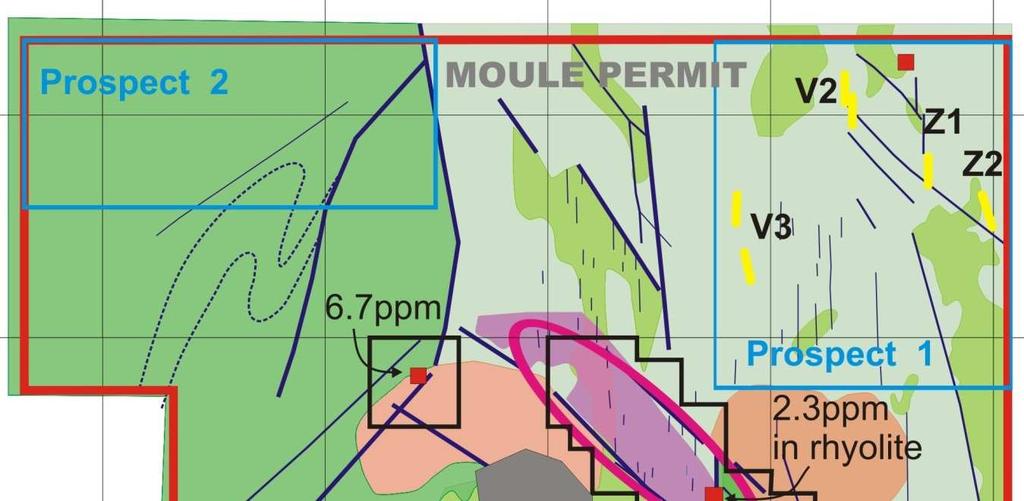 MOULE Project Multi-km Drill Targets 255 sq.
