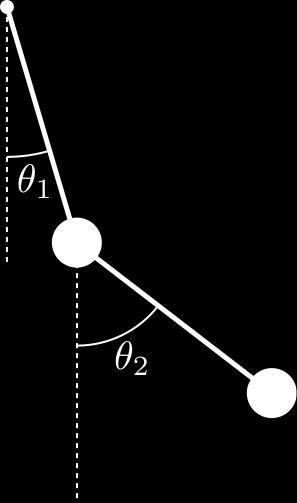 Not-So-Simple Example: Double Pendulum Blue ball swings