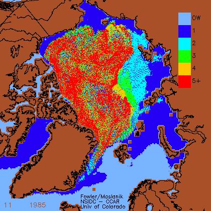 Sea ice is getting younger and thinner Younger Ice = Thinner Ice (on