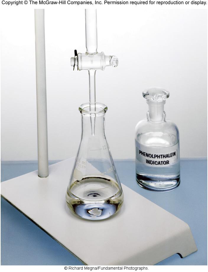 Aqueous Reactions and Chemical Analysis The equivalence point is usually signalled by a color change. The color change is brought about by the use of an indicator.