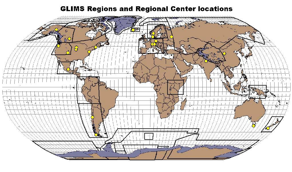 GLIMS Regions and Regional Centers GLIMS is an international consortium
