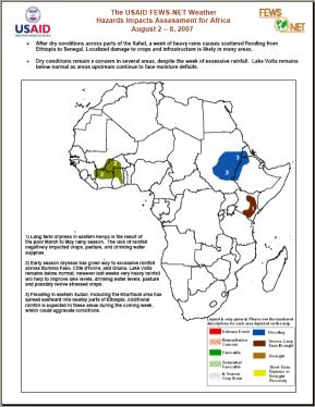 Early Warning System Hazards Assessments (Africa, global