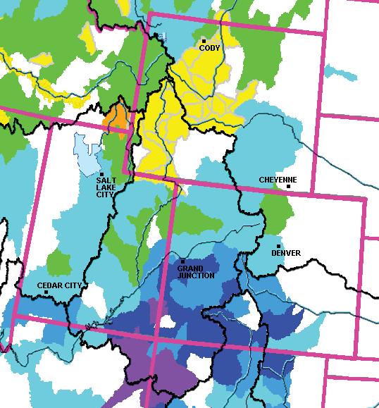 Spring and Summer Streamflow Forecasts for the 2008 Runoff Season Streamflow projections decreased in parts of Colorado and Utah since last month due to below average precipitation, however, most