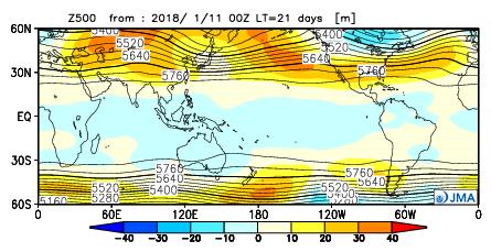 ) FMA Composite map for La Nina years Positive anomalies are