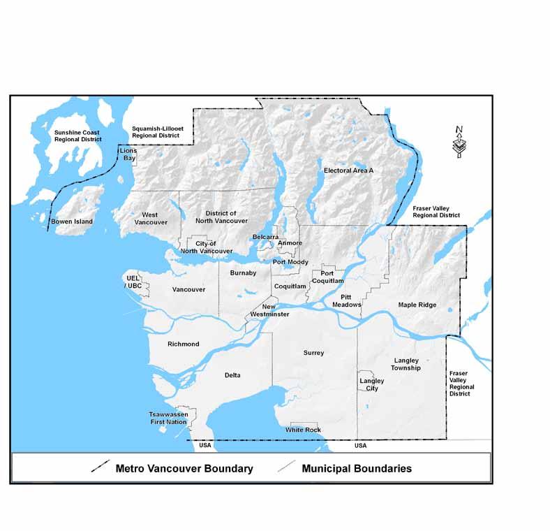 MAP 1 Metro Vancouver Municipalities and Electoral