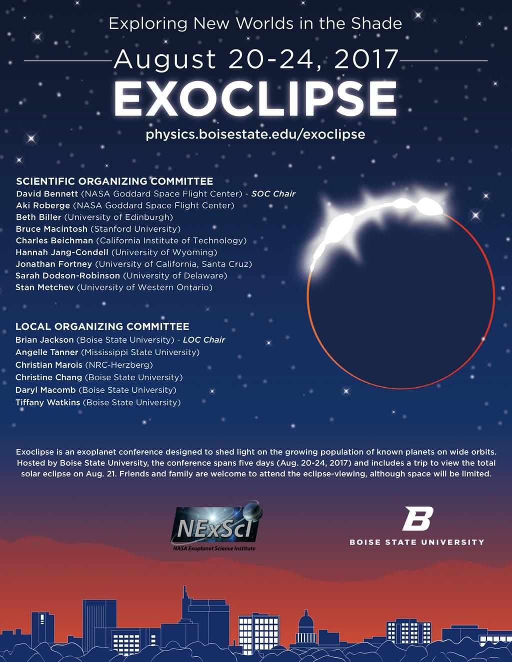 Exoclipse 2017 Boise, Idaho Includes 21 August 2017 excursion to Eastern Oregon for lunar