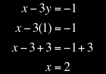 Add both equations together and solve f y. + 2.