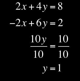 first equation) and solve f y.