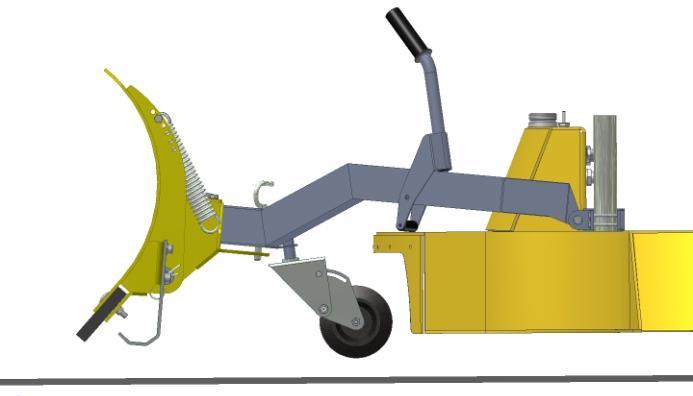 Pay increased attention to the manipulation with the machine with the plow in the transport position.