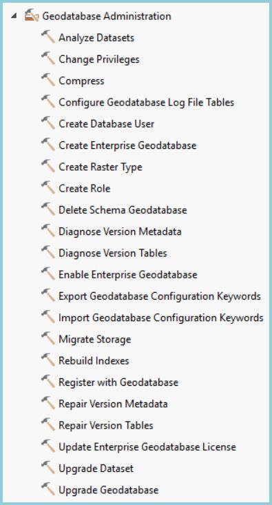 tasks - User/role creation - Rebuild indexes - Analyze