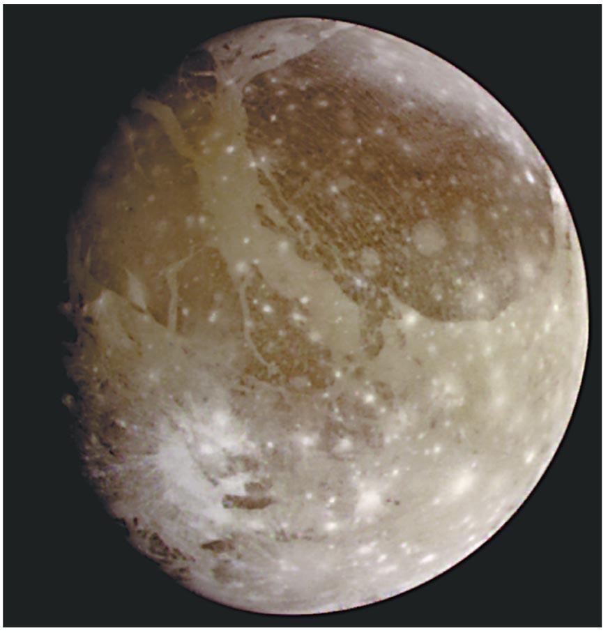 28 Ganymede and Callisto also show some evidence for