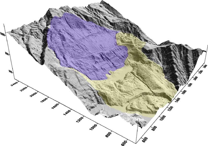 308 K.-J. Chang et al. / Geomorphology 71 (2005) 293 309 Fig. 12. Block diagram of the LiDAR data set illustrating the morphology and the structure of the landslide.