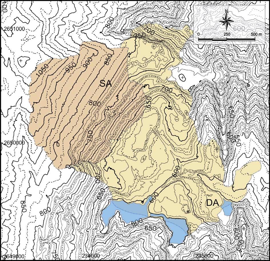 K.-J. Chang et al. / Geomorphology 71 (2005) 293 309 301 Fig. 5. Topographic contour map of the landslide area.