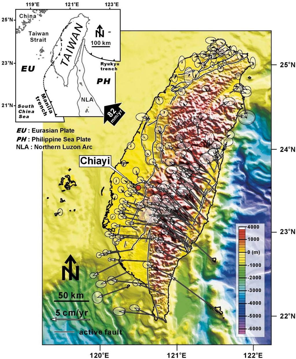 J.-Y. Yen et al. / Remote Sensing of Environment 112 (2008) 782 795 783 Fig. 1. Tectonic setting and velocity field of Taiwan.