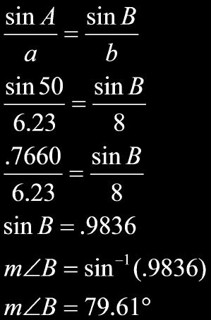 Slide 227 () / 240 0 Wht is the m? Slide 22 / 240 1 Wht is the m? 1 2 = 2 + 2-2(os) 2 = 2 + 12-2()(1)(os) 64 = 1 + 22-270(os) 64 = 306-270os -242 = -270os.63 = os m 26.