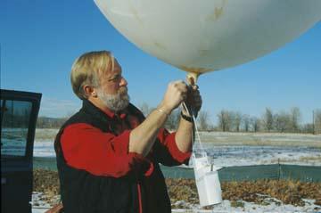 1. To make accurate forecasts, meteorologist gather data up to 30,000 m. 2. A radiosonde is a balloon-borne package of weather sensors. a. Radiosondes take measurement on temperature, air pressure and humidity.