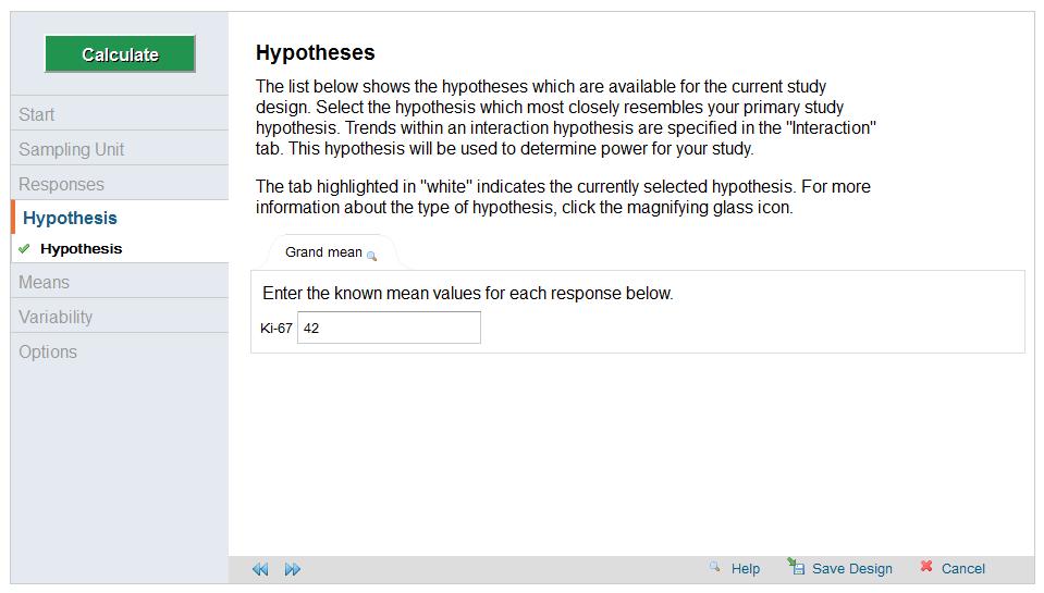 Read the Hypothesis: Introduction screen, then click the forward arrow to move to the Hypothesis screen.