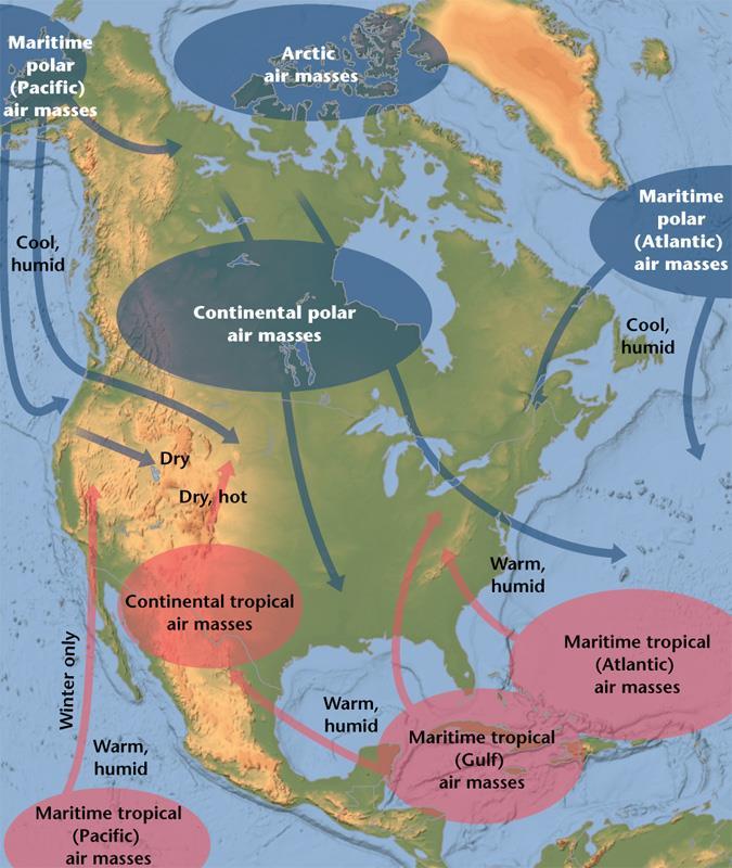 Classifying Air Masses Air masses are classified according to their source regions.