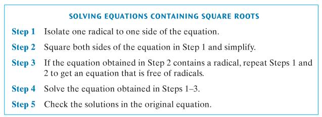 M141 - Chapter 1 Lecture Notes Page 2 of 27 Solving Radical Equations Example: 4 x 1 5 x Technique: Example: Original equation: x = 3 solution is: x = 3 Square both sides: New equation: solution is:
