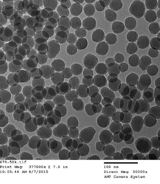 Nano Capsule Loading TEM of 40nm nano-capsules 8 How much chemical is loaded?