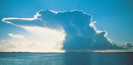 125) Cumulonimbus: Thunderstorm cloud, flat top.