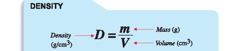 1 Calculating Density To find the density of a material, you need to know the and of the material. m D V 4.