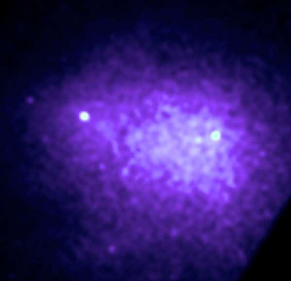 Gas in galaxy clusters Observe extended emission in X-ray observations of clusters of galaxies -