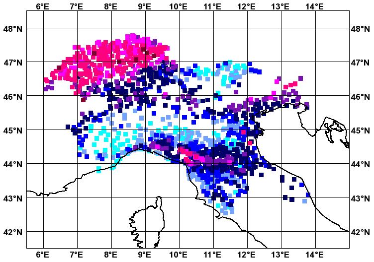 Objective verification of COSMO-LEPS high-res network (COSMO-LEPS vs ECMWF EPS).