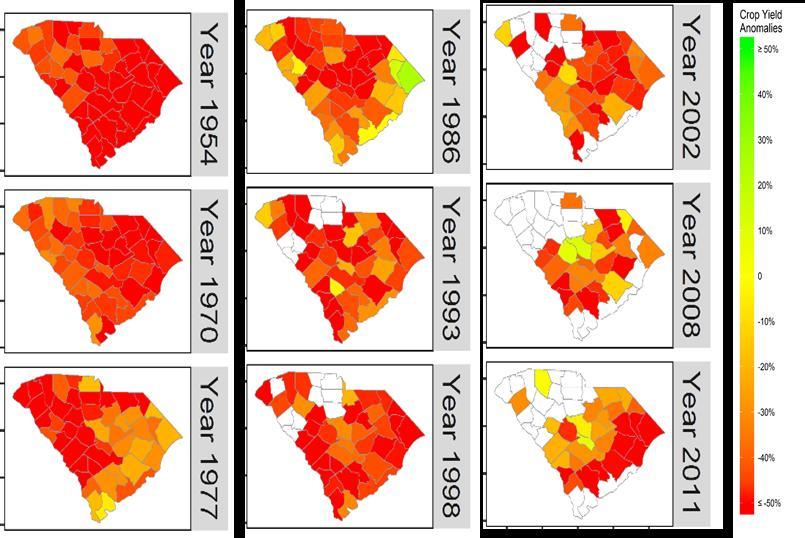 Agriculture Figure 9 is an example of drought impacts on the agricultural sector in South Carolina.