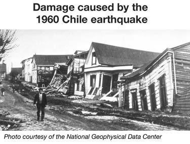 Figure 12.10: The 1960 Chile earthquake, which caused devastating damage, was estimated to be a 9.