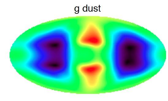 spatial variations of p Dust Polarization There should be large scale variations of p due to B field structure of the MW