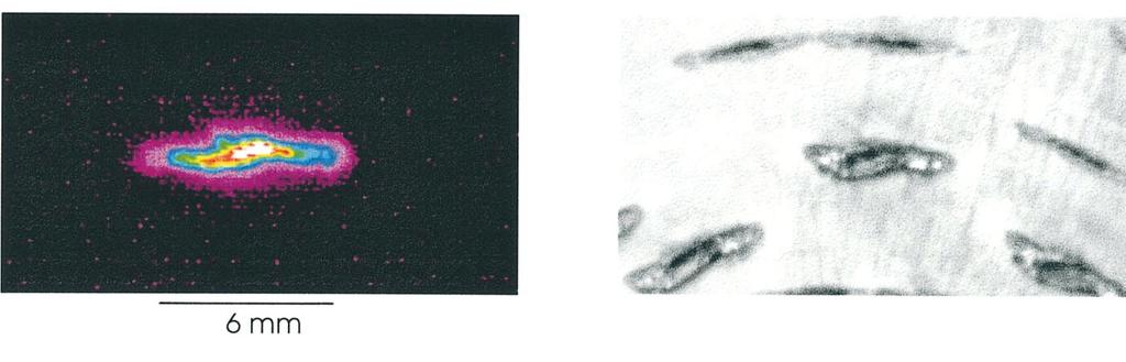 (a) (b) Fig. 2 Effect of spatial filtering on laser beam ( left) and crater (right).