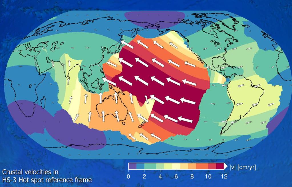 Pacific plate is by far the fastest plate, moving towards Subduction Zones in