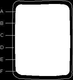 The names of four parts of the cell are listed in the table below. (i) Match the name of each part with a letter from the diagram.