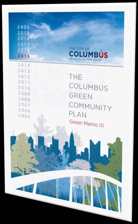 Columbus Sustainability Goals City sustainability goals described in the Green Memo Focus on