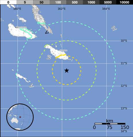 M7.6 Earthquake Solomon Islands At 3:14 p.m. EDT, April 12, 2014 (downgraded from a M8.3) o 62 miles SSE from Kira Kira, Solomon Islands o Depth: 6.