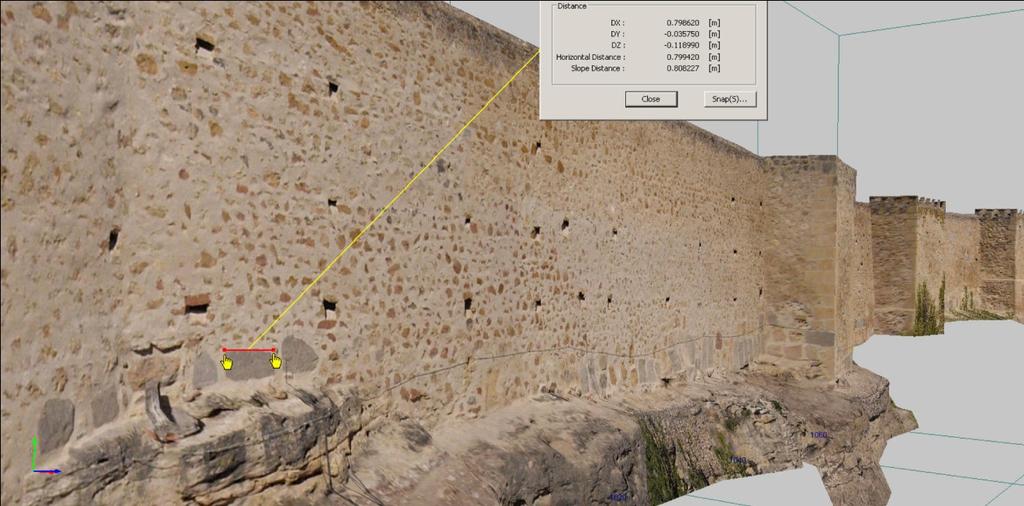 VIRTUAL MODEL OF THE SEGOVIA ANCIENT WALL, WITH VERY HIGH RESOLUTION IMAGE TEXTURE ( 1 CM/PIXEL).