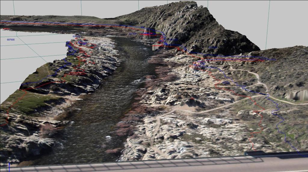 OVER THE 3D VIRTUAL MODEL OF A RIVER BASIN.