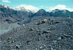 Moraines are piles of glacial till that form at