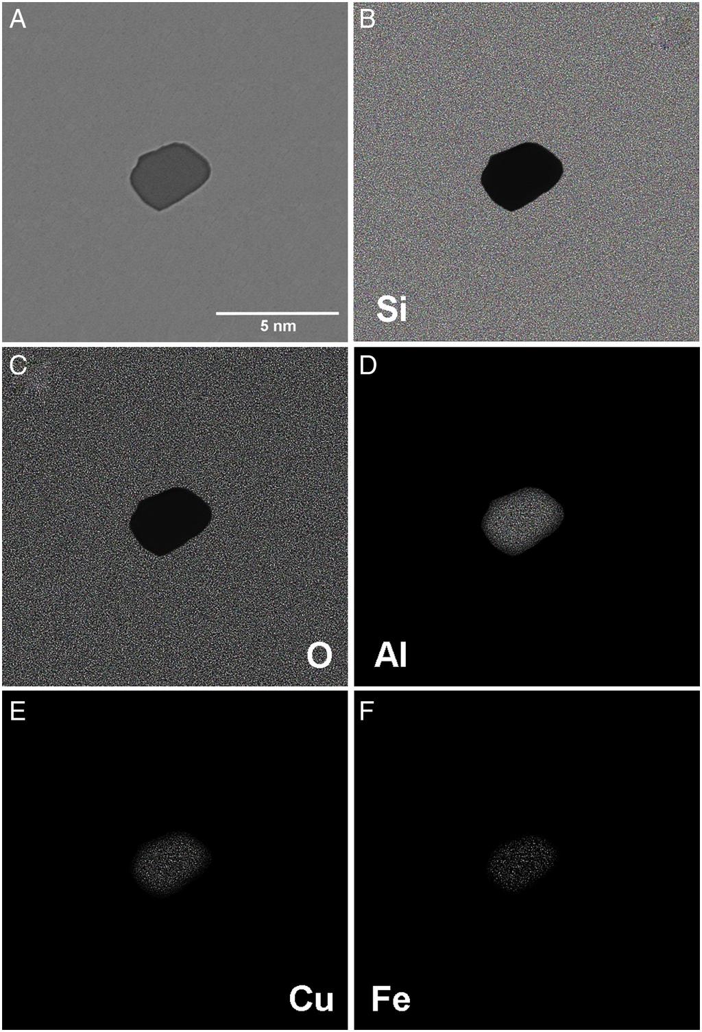 Fig. S6. Inclusion of icosahedrite (natural quasicrystal) within the stishovite grain reported in Fig. 2.