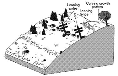 Page 4 of 9 10. The diagram below shows the surface features of a landscape.