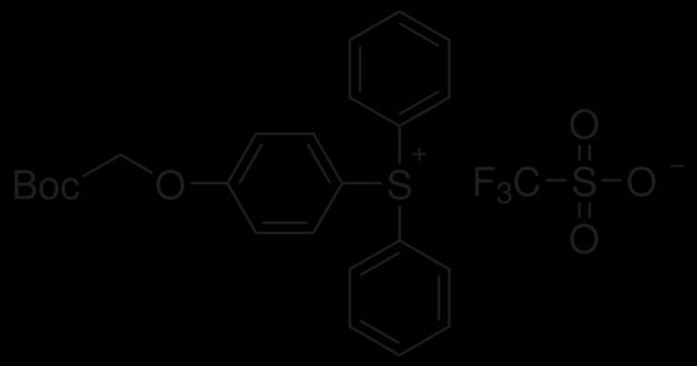 78 Figure 4.9 - Boc-methoxyphenyldiphenylsulfonium triflate. The Boc functional group is tert-butyloxycarbonyl, and is shown on the Figure 4.10. Figure 4.10 - tert-butyloxycarbonyl.