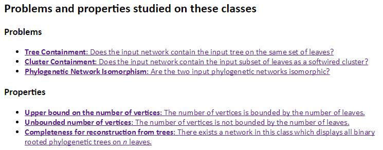 Classes of phylogenetic networks Polynomial time